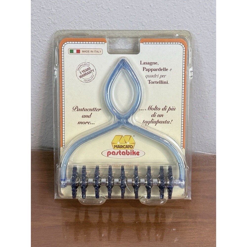 Marcato Pastabike Pasta Cutter Made in Italy Sealed Lasagna Tortellini Tool NIP